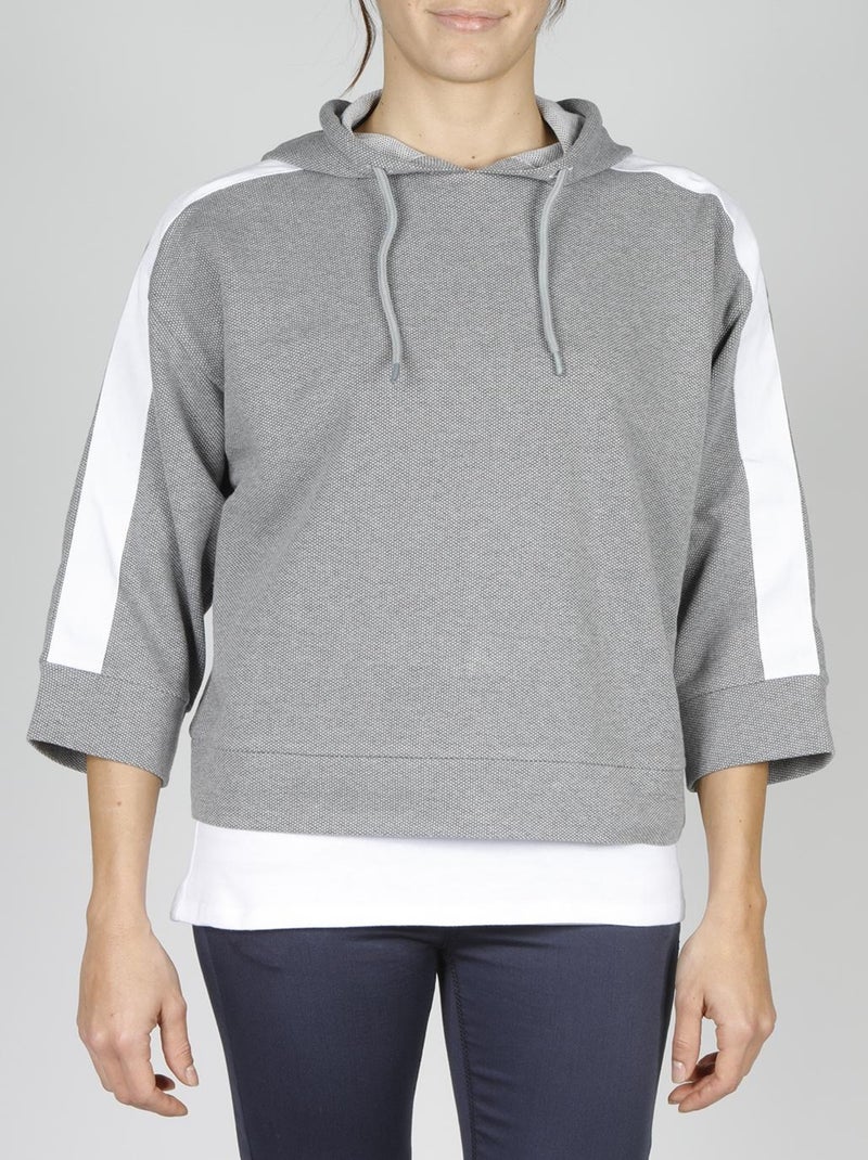 Sweat à capuche CASSIE 'Rica Lewis' Gris - Kiabi