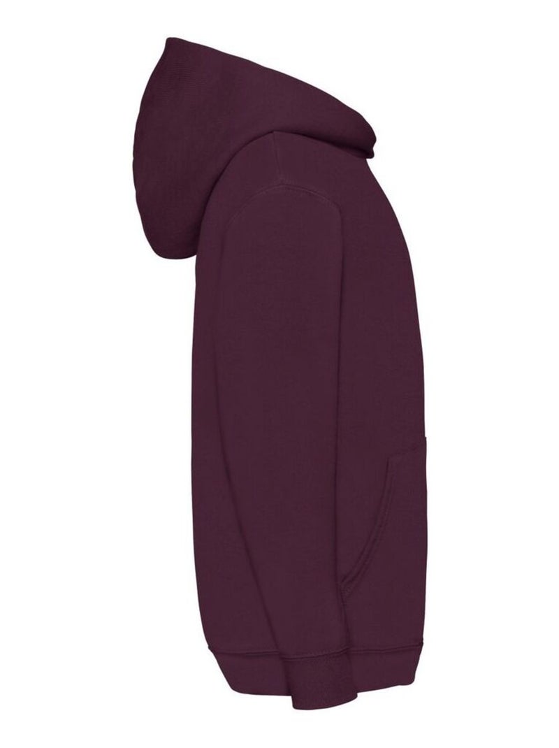 Sweat à capuche classic - fruit of the loom Bordeaux - Kiabi