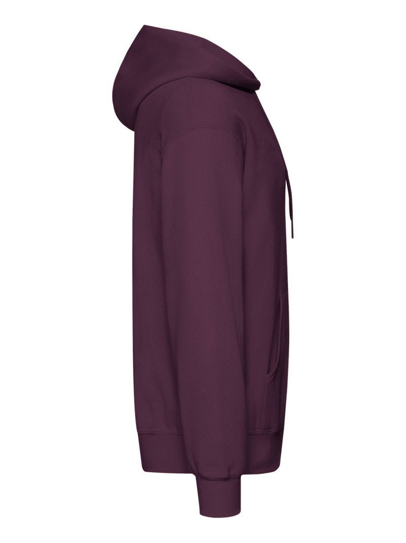 Sweat à capuche classic - fruit of the loom Bordeaux - Kiabi