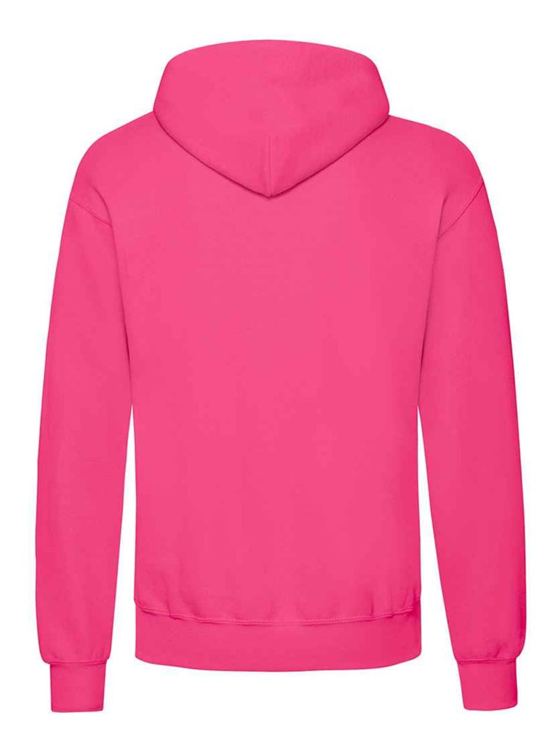 Sweat à capuche classic - fruit of the loom Rose fushia - Kiabi