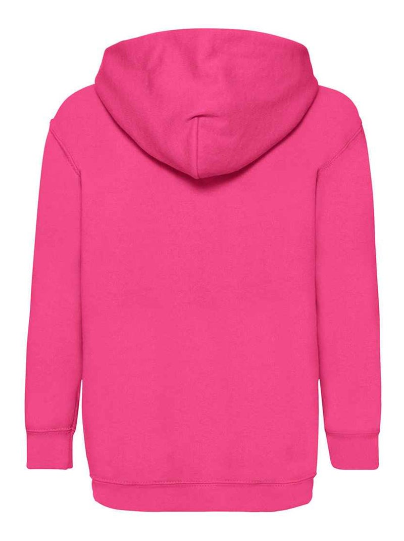Sweat à capuche classic - fruit of the loom Rose fushia - Kiabi
