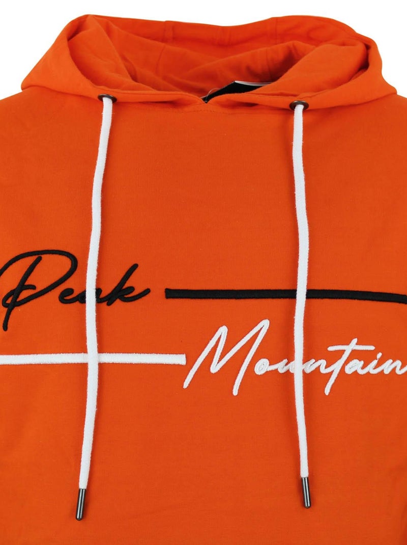 Sweat à capuche   CODEK - PEAK MOUNTAIN Orange - Kiabi