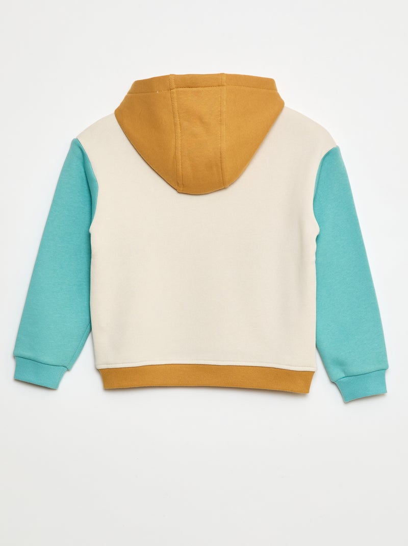 Sweat à capuche color bloc Bleu - Kiabi