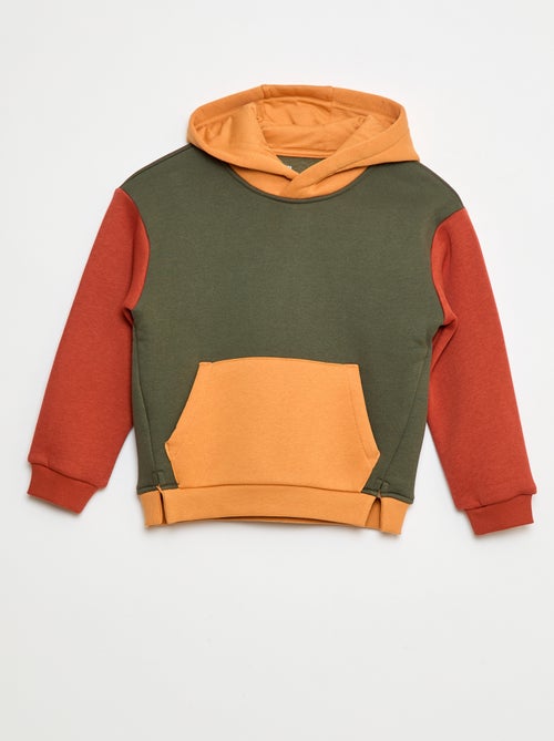 Sweat à capuche color bloc - Kiabi