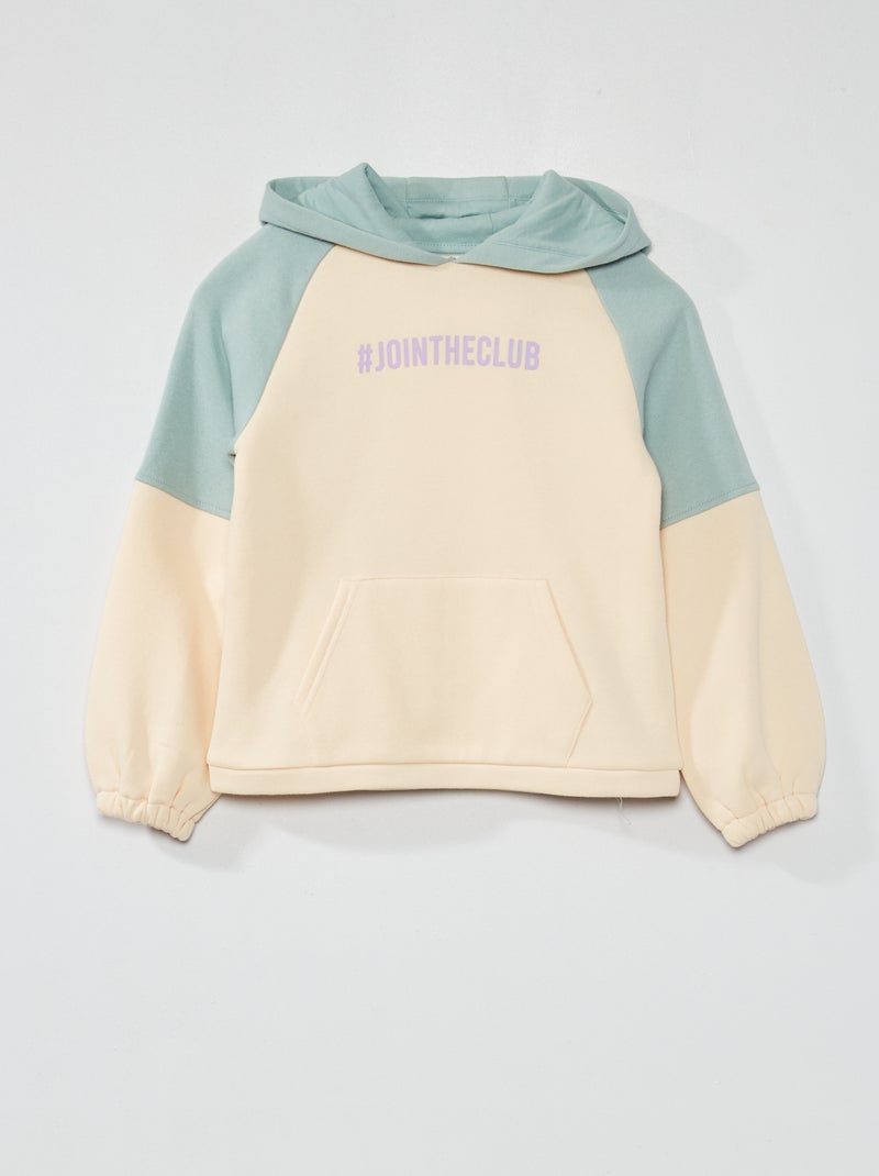 Sweat à capuche color-block Blanc - Kiabi