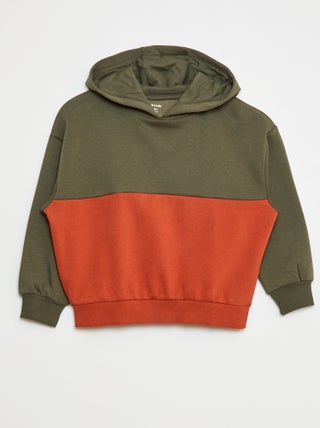 Sweat à capuche color block