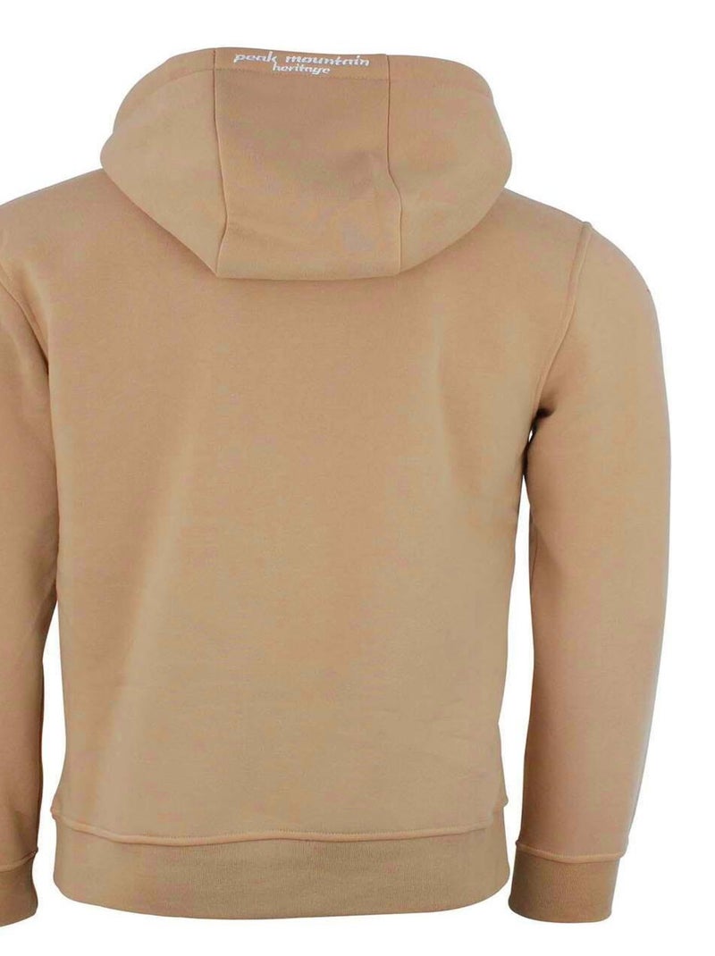 Sweat à capuche   CONOR - PEAK MOUNTAIN Marron caramel - Kiabi
