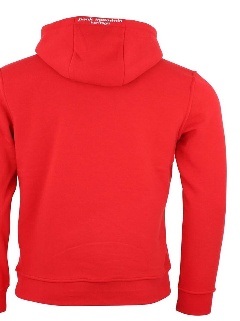 Sweat à capuche   CONOR - PEAK MOUNTAIN Rouge - Kiabi