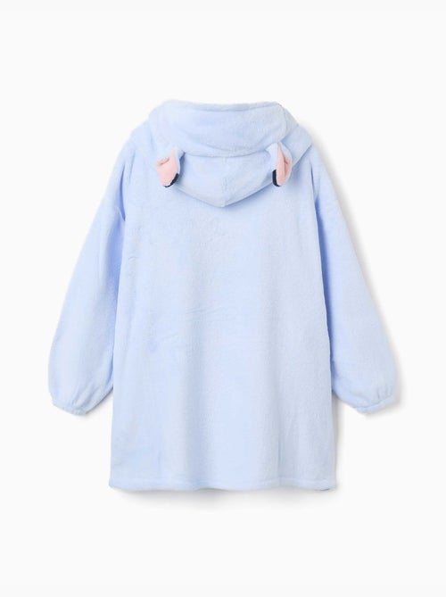 Sweat à capuche convertible en polaire corail avec stitch - Kiabi