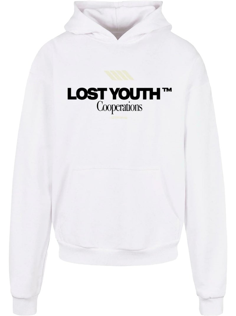 Sweat à capuche cooperations - lost youth Blanc - Kiabi