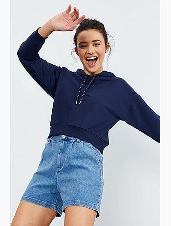 Sweat à capuche coupe décontractée avec lien tommy