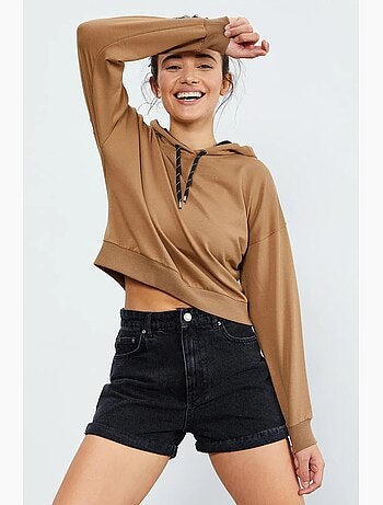 Sweat à capuche coupe décontractée avec lien tommy