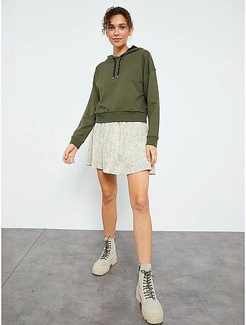 Sweat à capuche coupe décontractée avec lien tommy