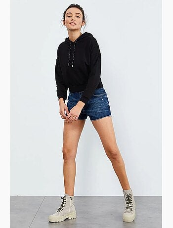 Sweat à capuche coupe décontractée avec lien tommy