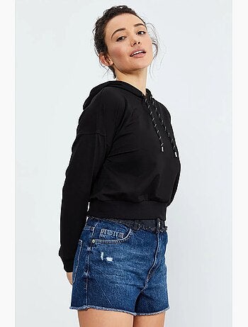 Sweat à capuche coupe décontractée avec lien tommy