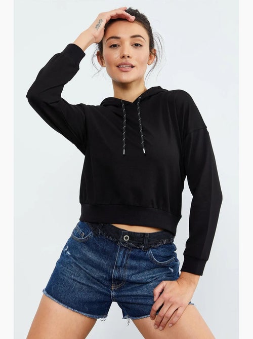 Sweat à capuche coupe décontractée avec lien tommy - Kiabi