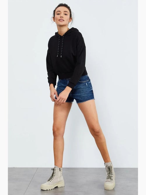 Sweat à capuche coupe décontractée avec lien tommy - Kiabi