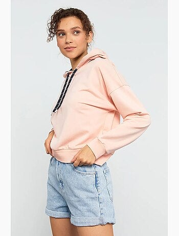 Sweat à capuche coupe décontractée avec lien tommy