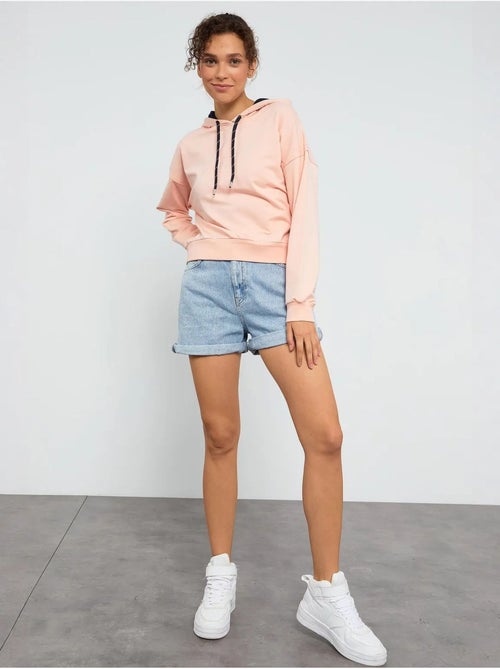 Sweat à capuche coupe décontractée avec lien tommy - Kiabi