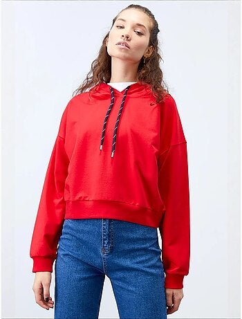 Sweat à capuche coupe décontractée avec lien tommy