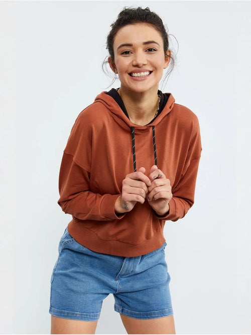 Sweat à capuche coupe décontractée avec lien tommy - Kiabi