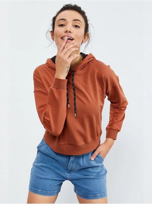 Sweat à capuche coupe décontractée avec lien tommy - Kiabi
