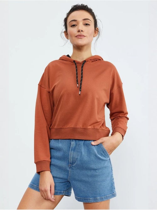 Sweat à capuche coupe décontractée avec lien tommy - Kiabi
