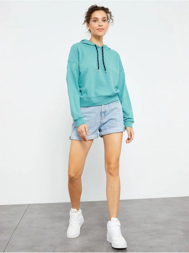 Sweat à capuche coupe décontractée avec lien tommy Vert menthe - Kiabi