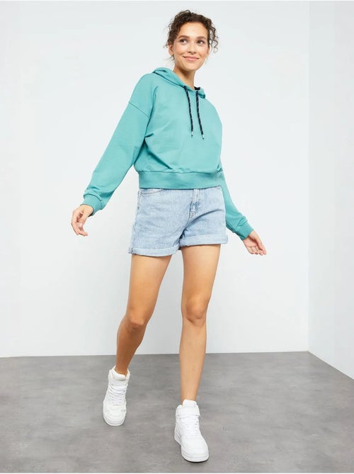 Sweat à capuche coupe décontractée avec lien tommy - Kiabi
