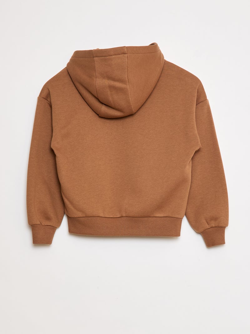 Sweat à capuche coupe loose Beige - Kiabi