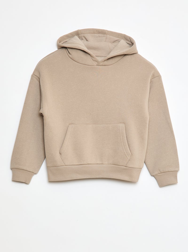 Sweat à capuche coupe loose Beige - Kiabi