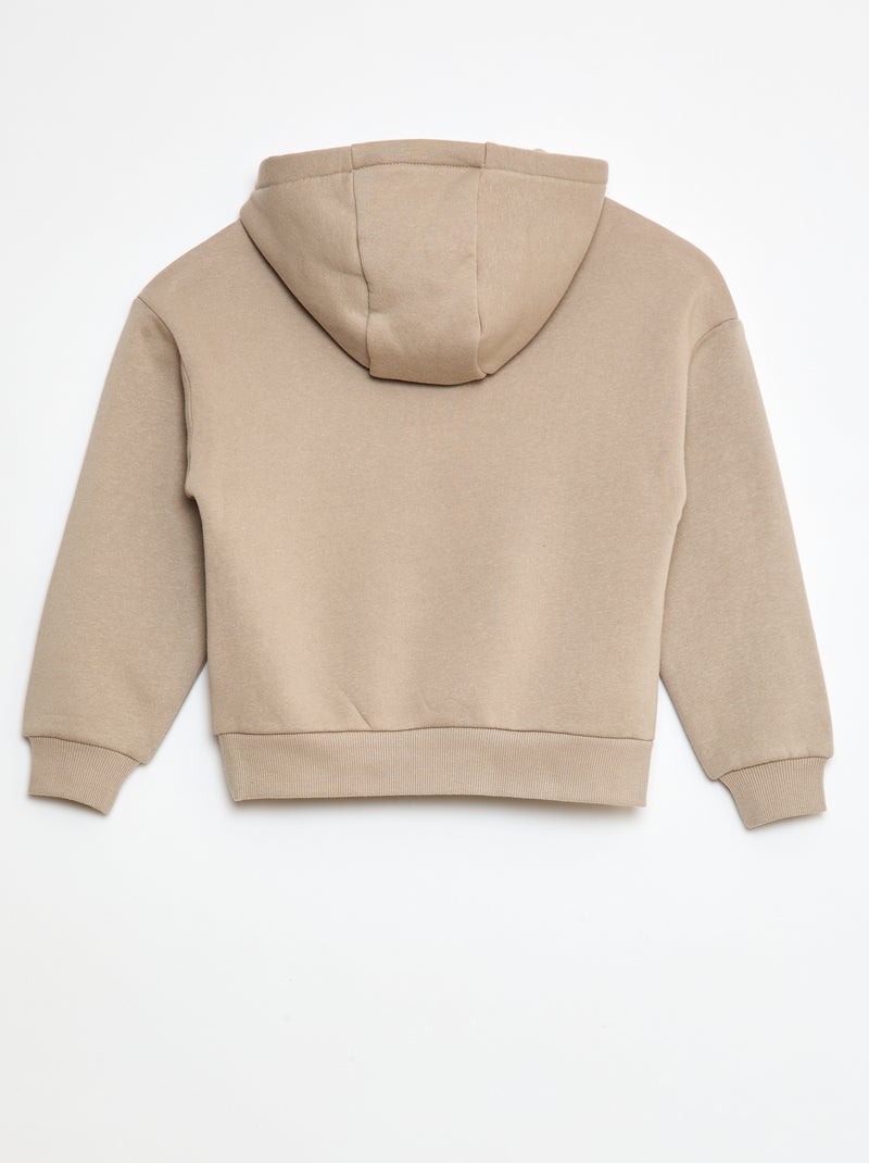 Sweat à capuche coupe loose Beige - Kiabi