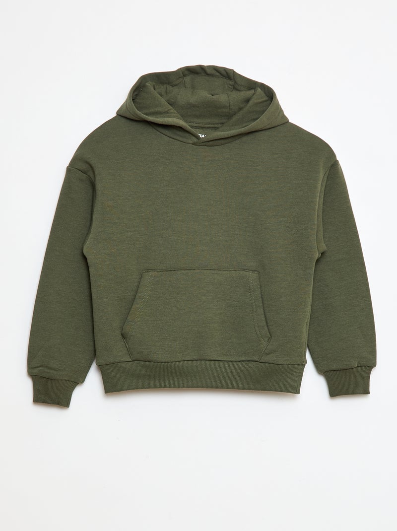 Sweat à capuche coupe loose Vert - Kiabi