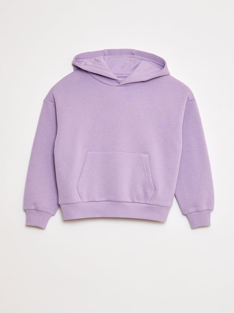 Sweat à capuche coupe loose Violet - Kiabi