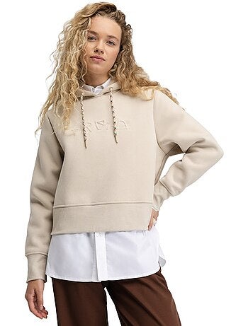 Sweat à capuche court femme femme jolla-w sand