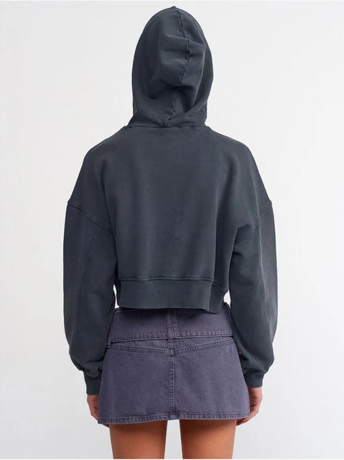 Sweat À Capuche Court Oversize Femme - Kiabi Sweat À Capuche Court Oversize Femme - Kiabi