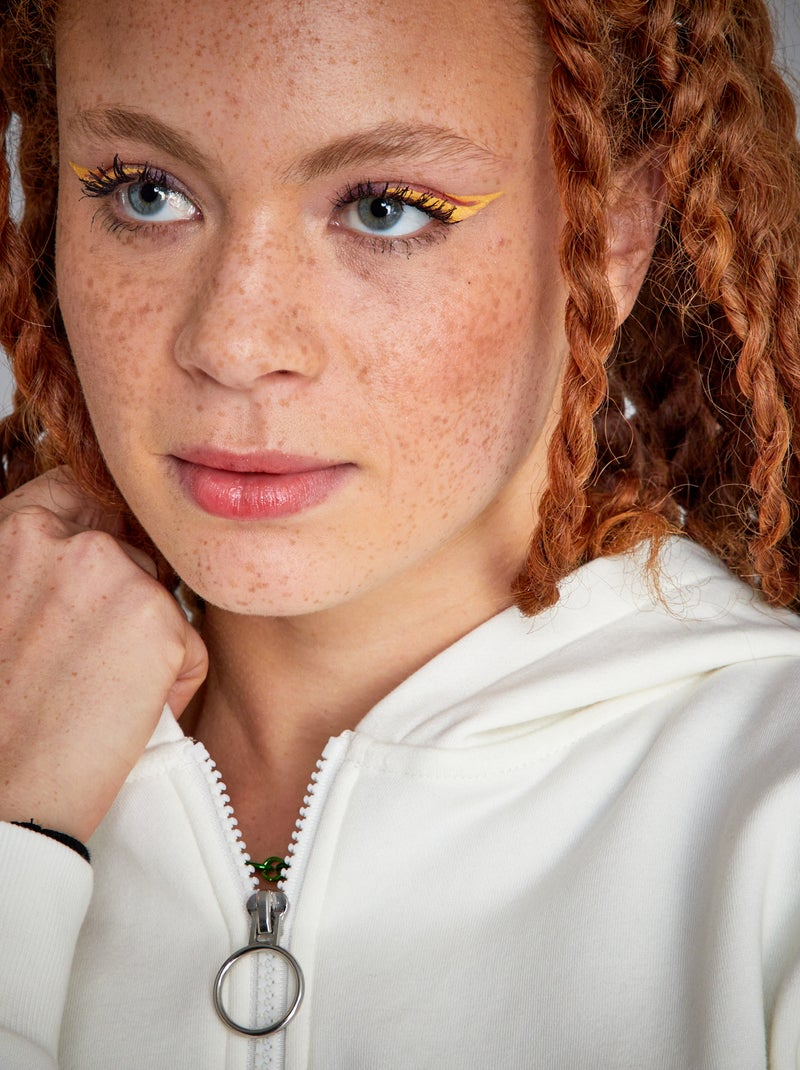 Sweat à capuche crop top Blanc crème - Kiabi