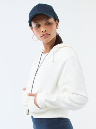 Sweat à capuche crop top