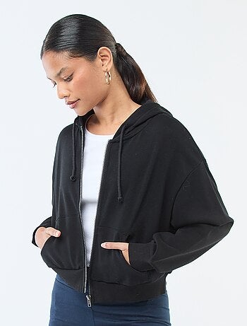 Sweat à capuche crop top