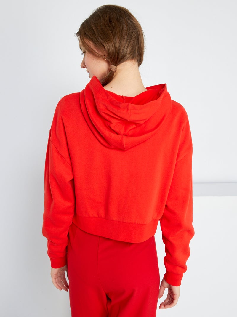 Sweat à Capuche Court (cropped) Taille 10 Femme - Couleur Verte, Neuf Avec étiquettes - Pour Le Sport Ou Le Casual