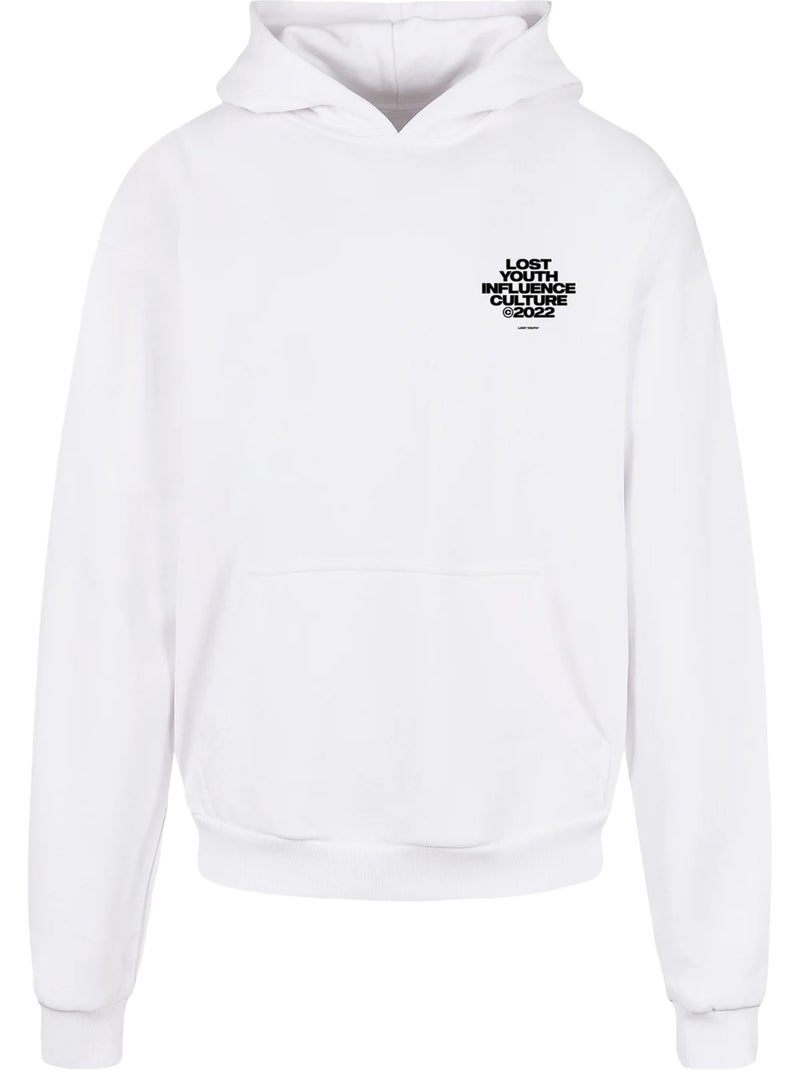 Sweat à capuche culture - lost youth Blanc - Kiabi