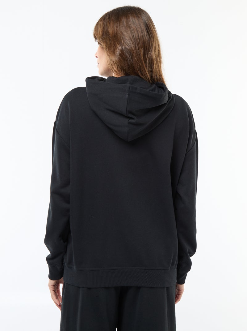 Sweat à capuche d'allaitement Noir - Kiabi