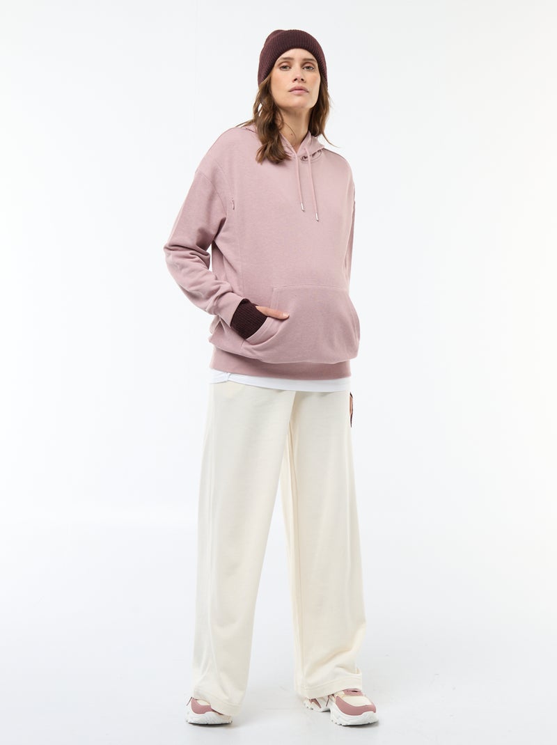 Sweat à capuche d'allaitement Rose - Kiabi
