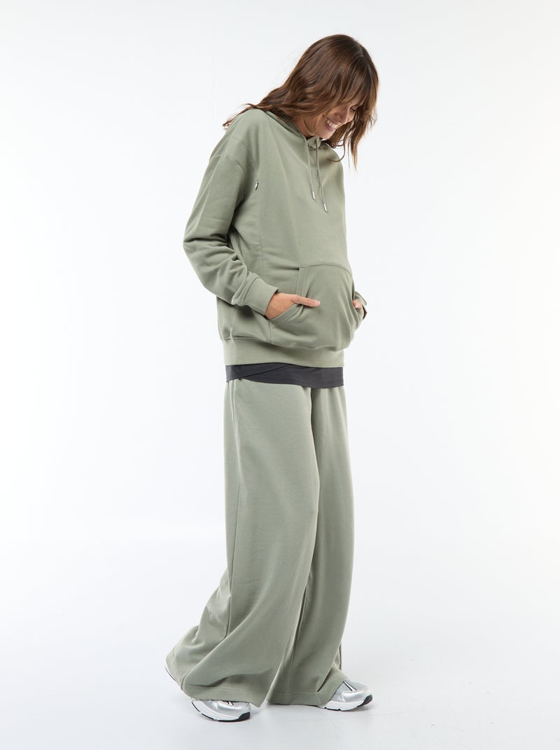 Sweat à capuche d'allaitement Vert - Kiabi