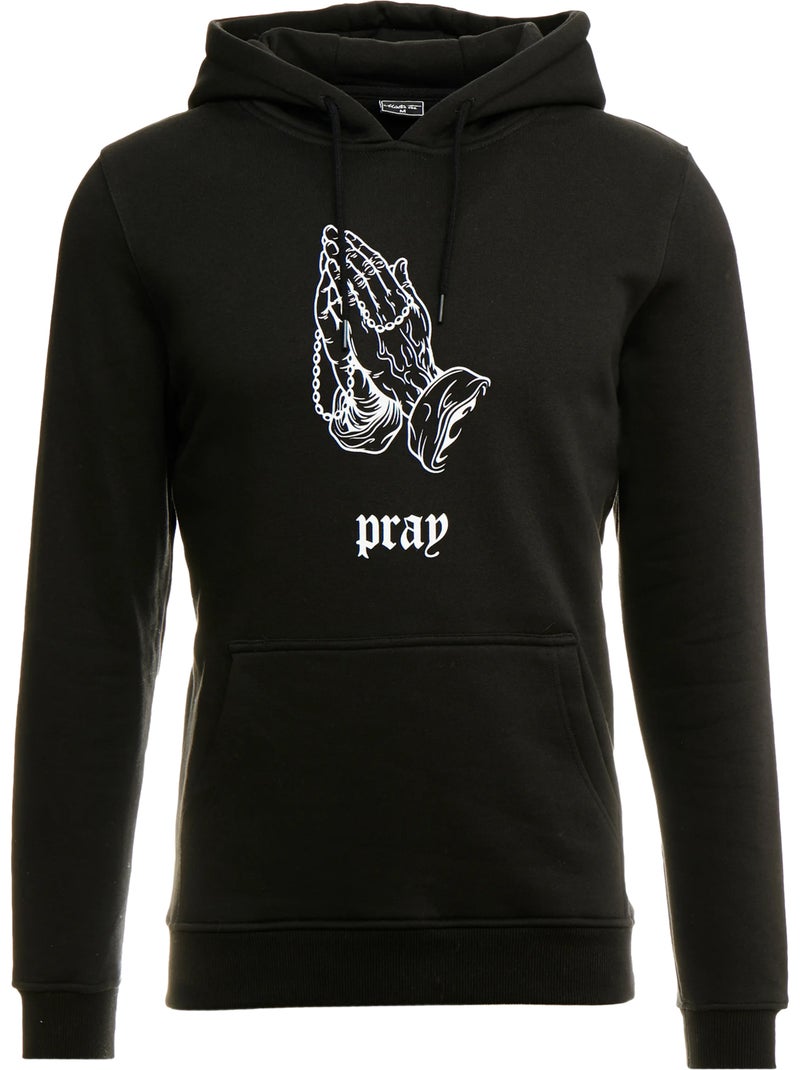 Sweat à capuche dark pray - mister tee Noir - Kiabi