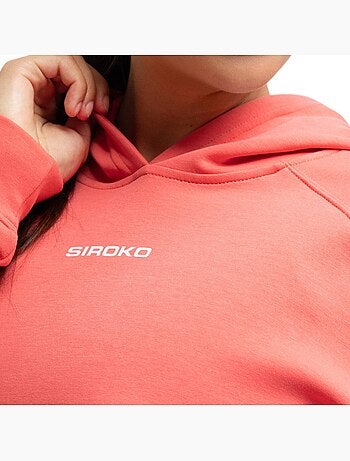 Sweat à capuche de padel femme padel femme deuce coral