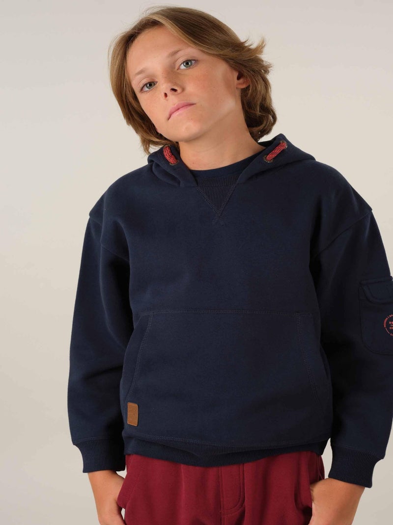Sweat à capuche 'Deeluxe' Bleu marine - Kiabi