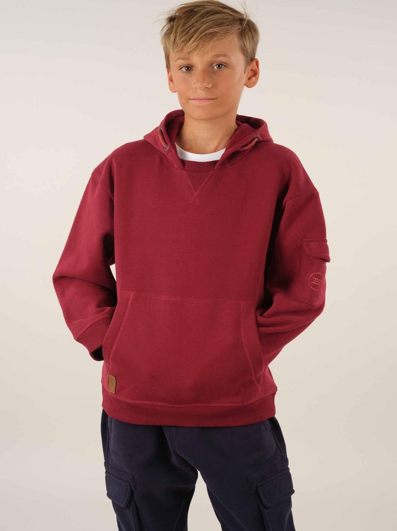 Sweat à capuche 'Deeluxe' Bordeaux - Kiabi