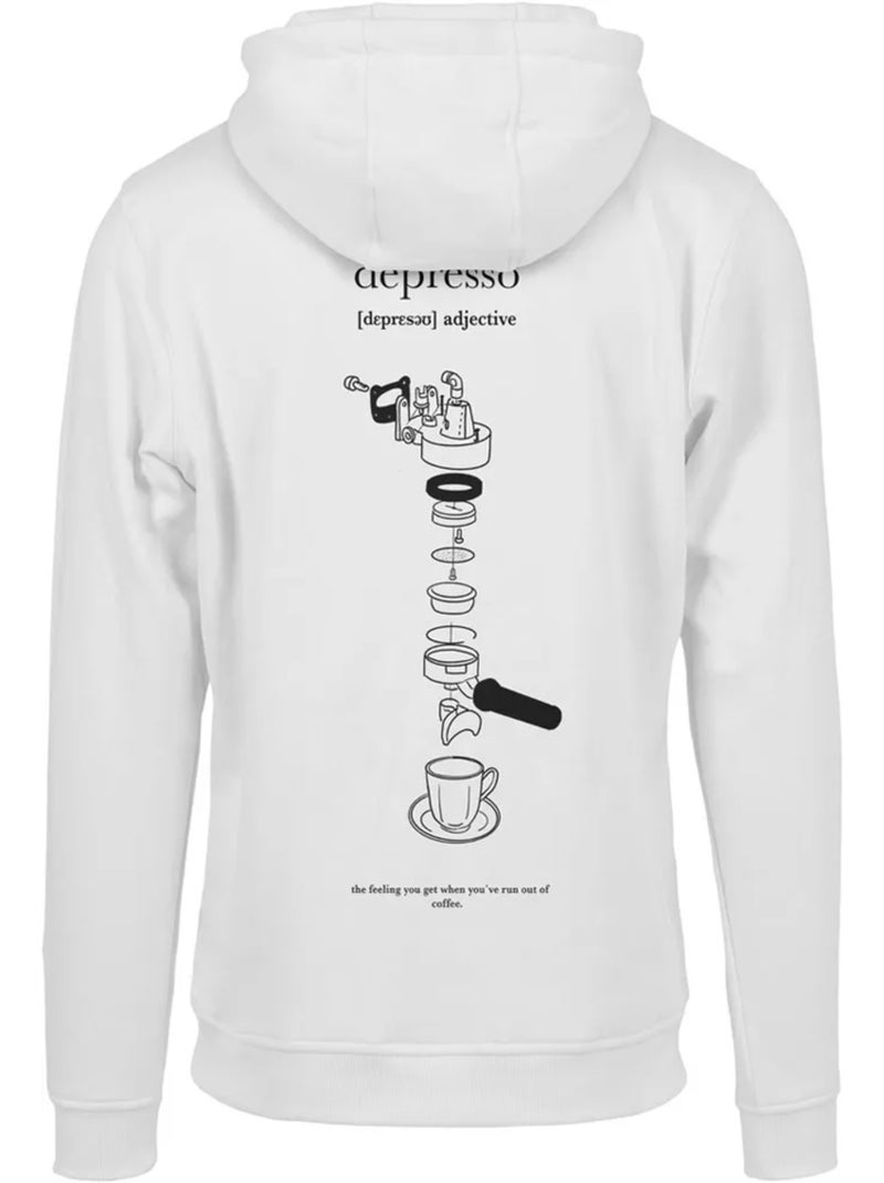 Sweat à capuche depresso - mister tee Blanc - Kiabi