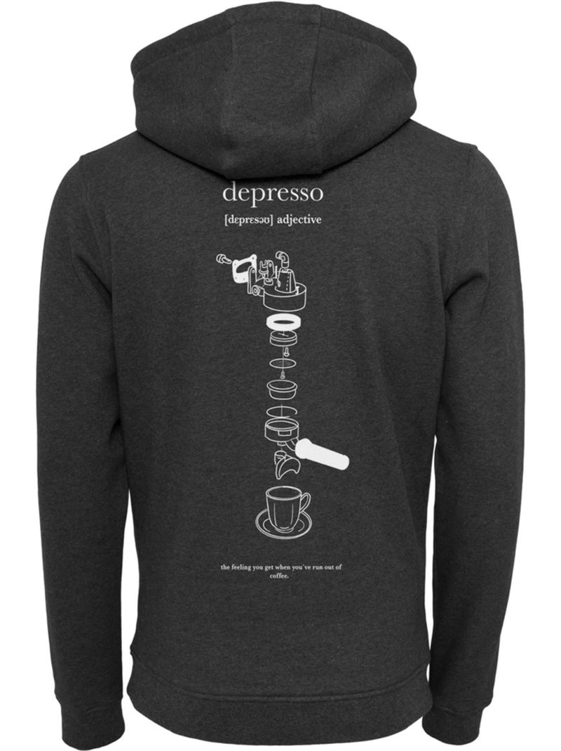 Sweat à capuche depresso - mister tee Gris Gris anthracite - Kiabi
